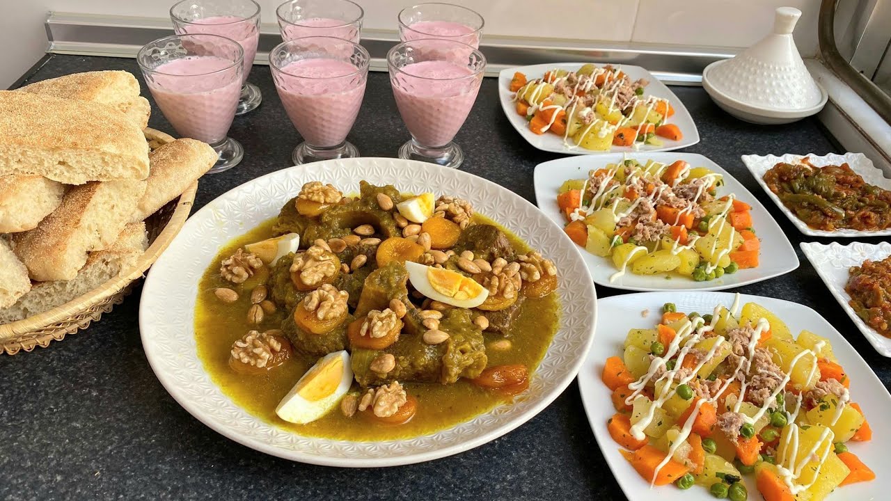 Menú  marroquí ligero para fiestas y invitados  muy rico y variado 👌.