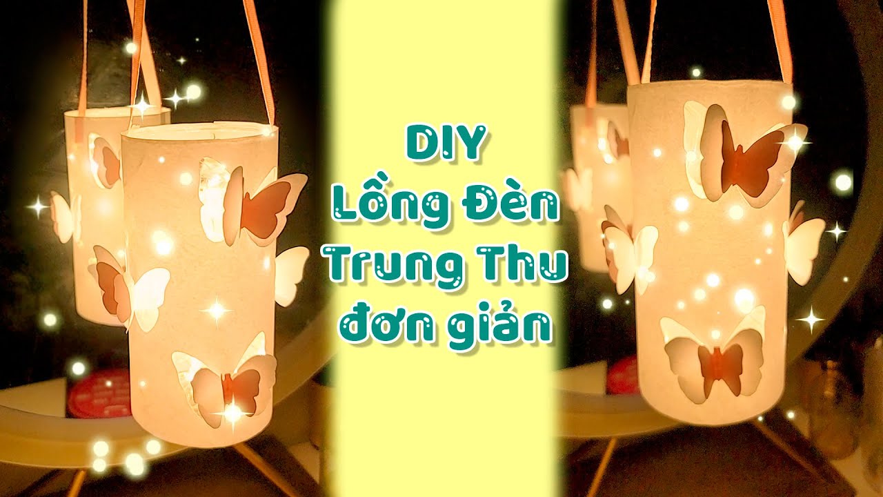 Cách làm Lồng Đèn con Bướm siêu đơn giản // Quyển Sách Nhỏ