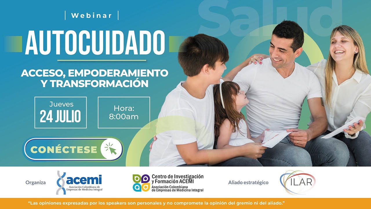 webinar Autocuidado: Acceso,  empoderamiento  y transformación