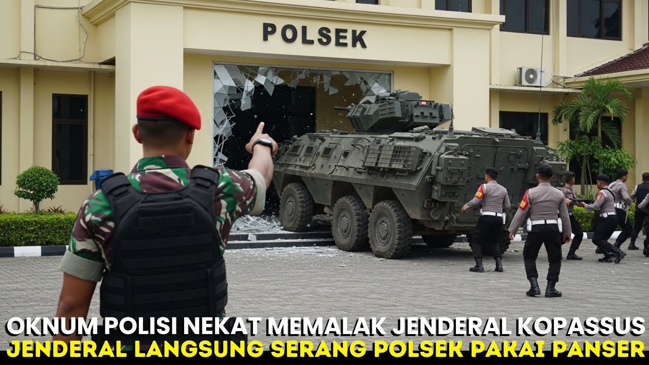VIRAL‼️JENDRAL KOPASSUS MARAH BESAR SERANG POLSEK PAKAI PANSER KARENA BERANI MEMALAK JENDERAL ‼️