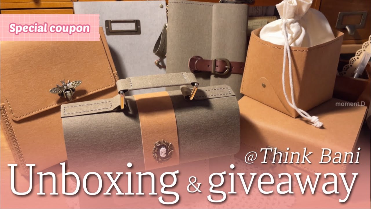 [Sub] Paper storage box Unboxing ASMR & international giveaway✈️🎁 띵크바니 언박싱 & 구독자 이벤트 *Think Bani