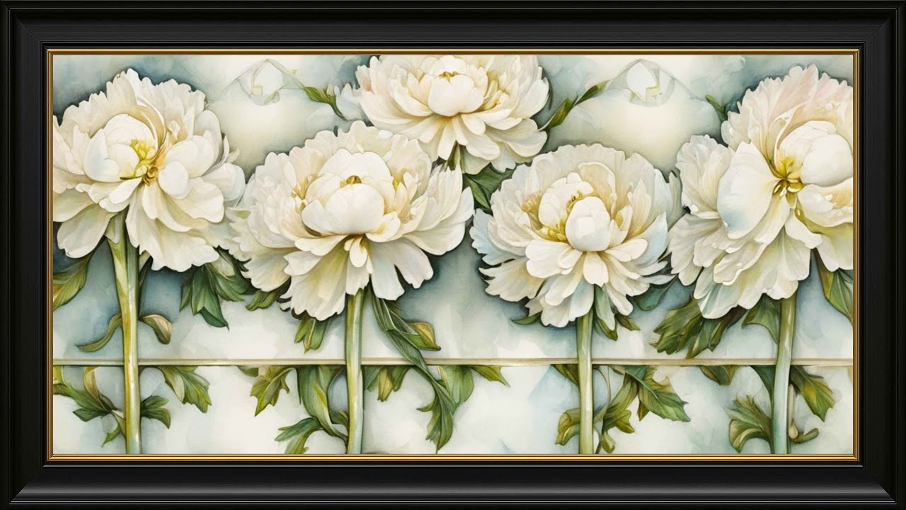 Delicate Garden Symphony – 4K Framed Art | Sinfonía de Jardín Delicada –Arte enmarcado 4K | No Music