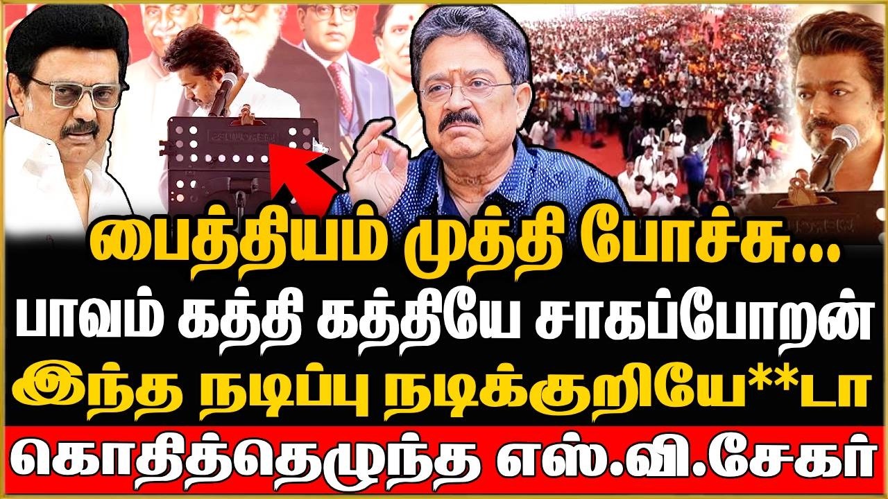 தற்பெருமை தற்குறி விஜய்  ! இந்த நடிப்பு நடிக்குறியே**டா | S Ve Shekher Speech | MK Stalin | Vijay