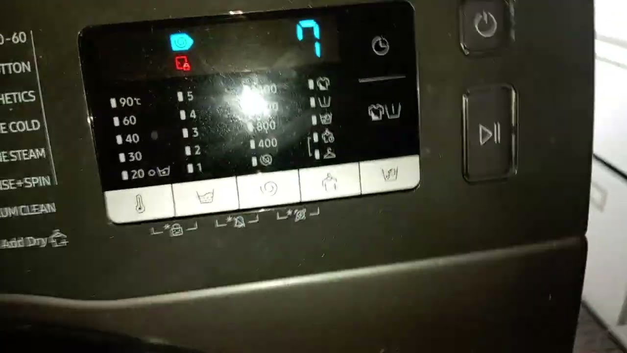 Samsung washing machine bedding blankets final spin 1400rpm slowdown 