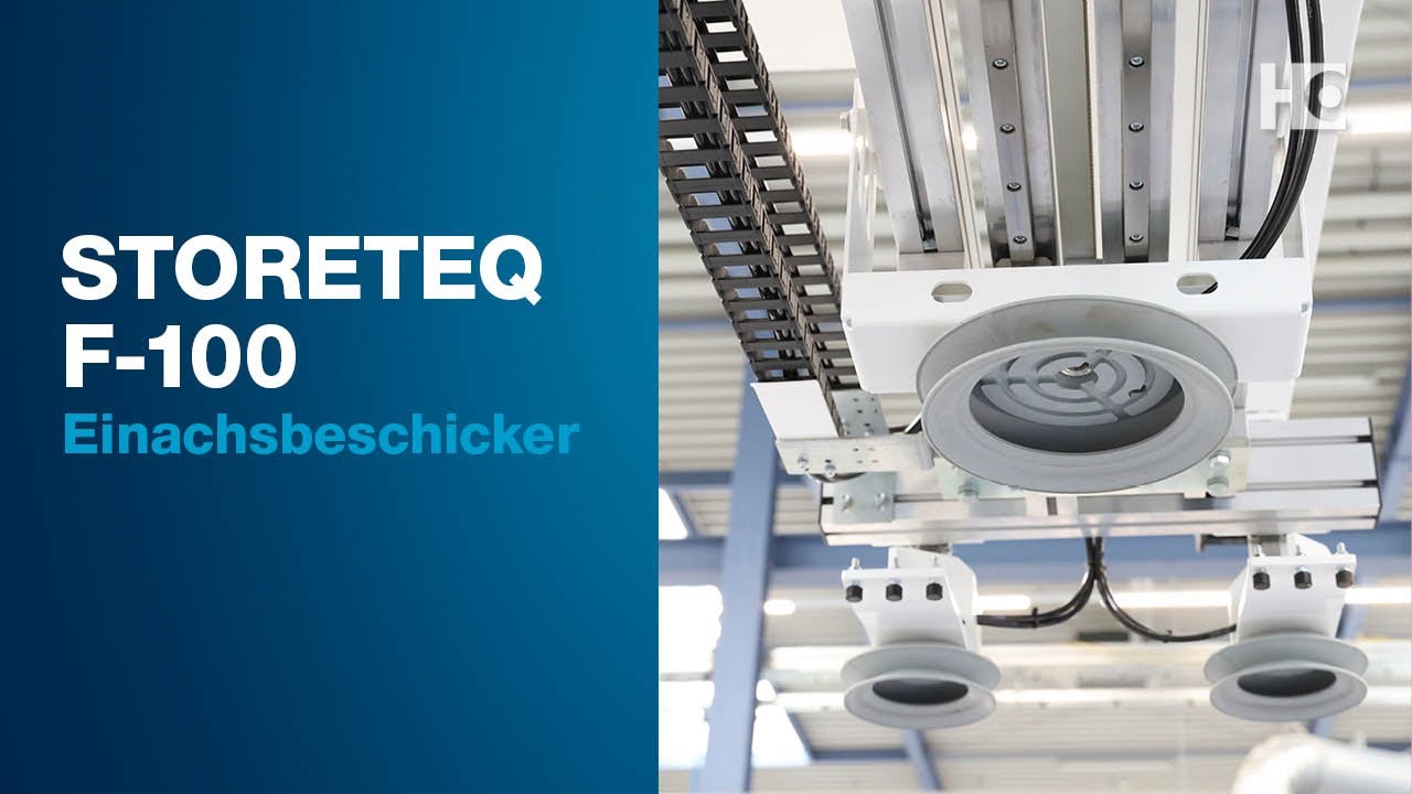 Einachsbeschicker STORETEQ F-100 an einer Plattensäge SAWTEQ S-200