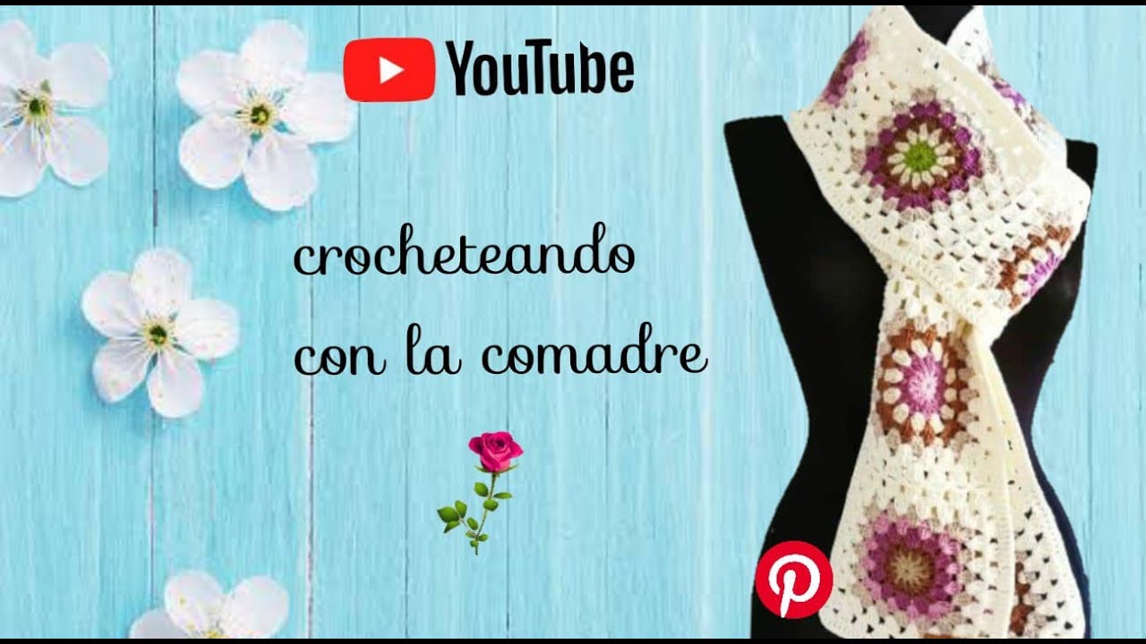 🌟💖como hacer hermosa bufanda a crochet fácil y rápido crochetendo con la comadre invierno 2021