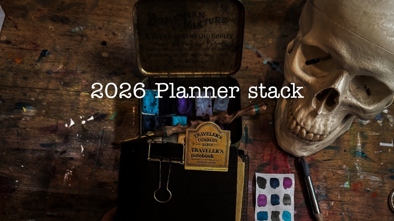 My 2026 Planner Stack & Lineup | A5 Moleskine, Traveler's Notebook, & Art Journal Setup