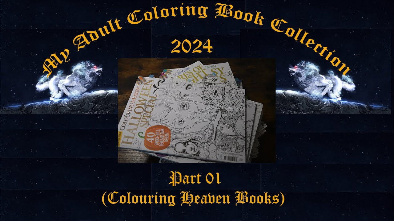 📖 Adult Coloring Book Collection 2024 , 🖼️ with finished Pages  ( Part 01 Colouring Heaven Books)