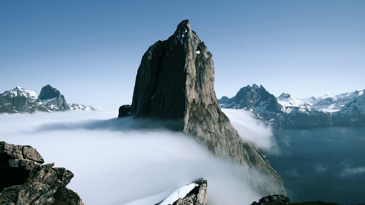 Amazing Snowy Mountains 4K Drone Footage -  💗Relaxing Meditation Sleep Music 💗😴