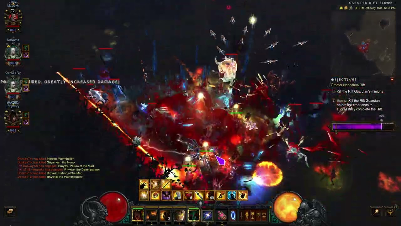 [Diablo 3] Season 33 GR 150 4p 1:13 zBarb  rank 15 EU