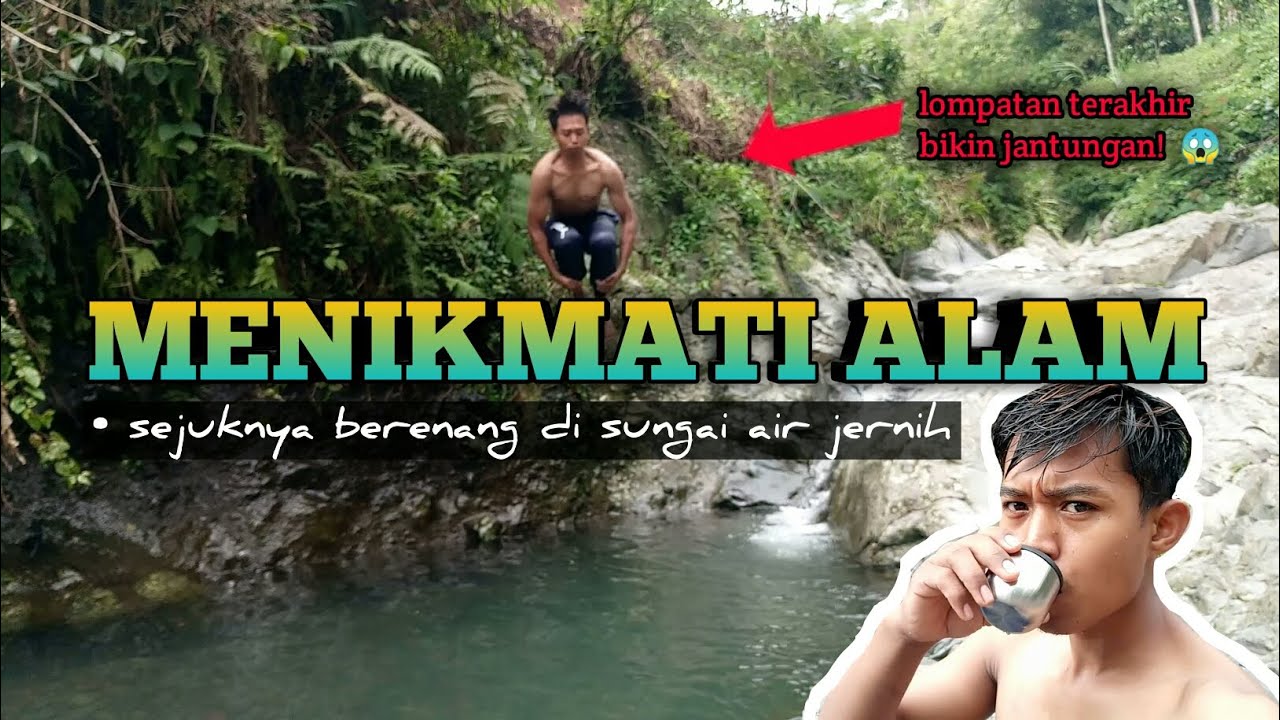 sejuknya berenang di sungai air jernih dibawah kaki gunung salak @keredanaktifofficial