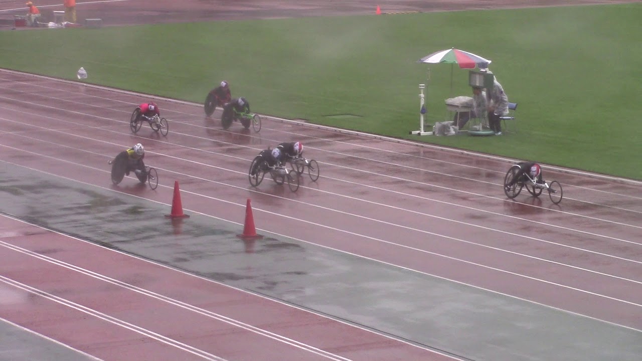 【パラ陸上】村岡桃佳/中村嘉代/中尾有沙 T54 女子 100m 決勝 (+0.6) : 2019関東パラ陸上競技大会