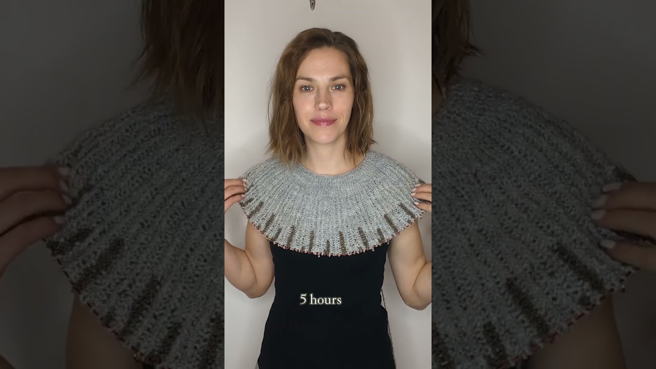 Hour-by-hour thick yarn sweater knitting progress
