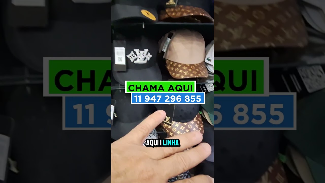 Só boné top nesta fonte do Brás. WhatsApp do fornecedor no vídeo. 
