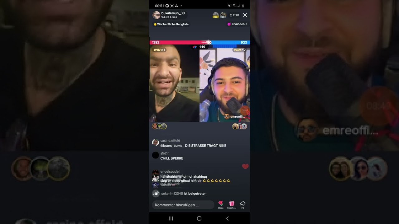 Engelsgesicht beef mit Emre / Fitnafreitag