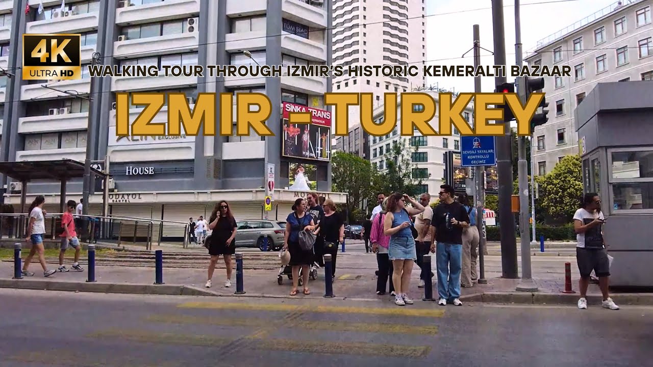 IZMIR CITY WALK • TURKEY 4K 60FPS | POV HISTORIC KEMERALTI BAZAAR | 3D AUDIO | NO TALK | VIRTUAL TV