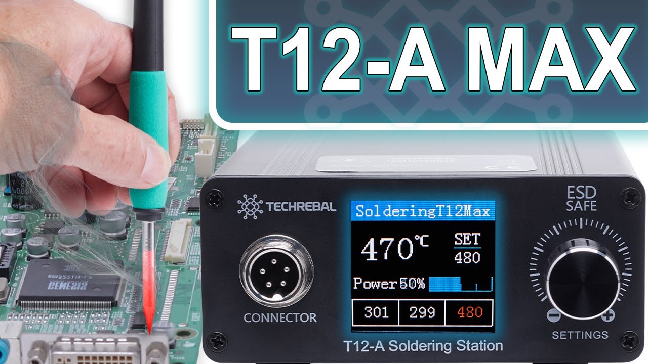 T12-A MAX - Profesjonalna Stacja Lutownicza na groty T12
