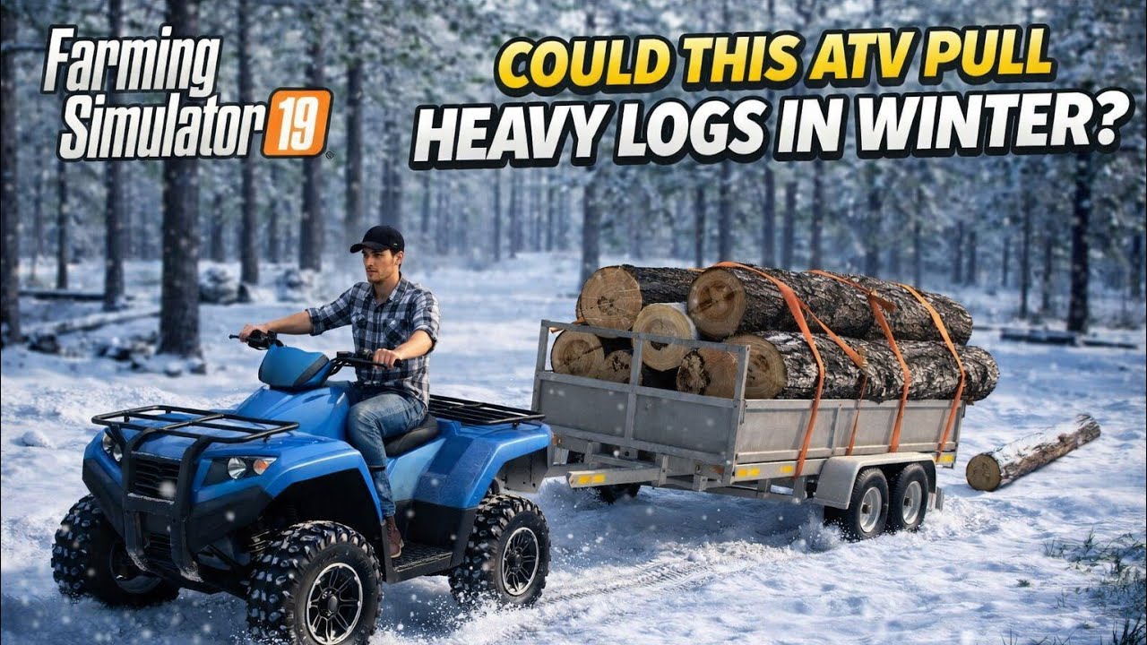 Can a 4x4 ATV Handle Winter Logging? | Realistic Forestry FS19