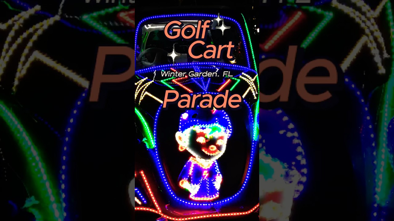 #christmas Golf Cart Parade | #christmaslights #holiday #golfcarts #fun