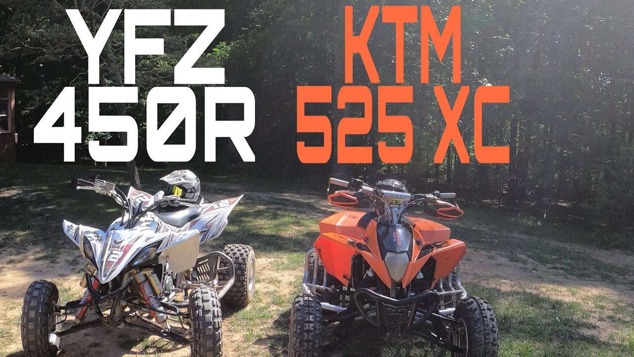 KTM 525 xc With YFZ450R Riding Trails