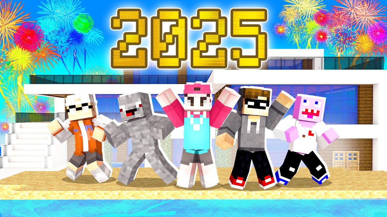 SILVESTER PARTY für ALLE YOUTUBER in Minecraft! 🥳 (XXL Feuerwerk)