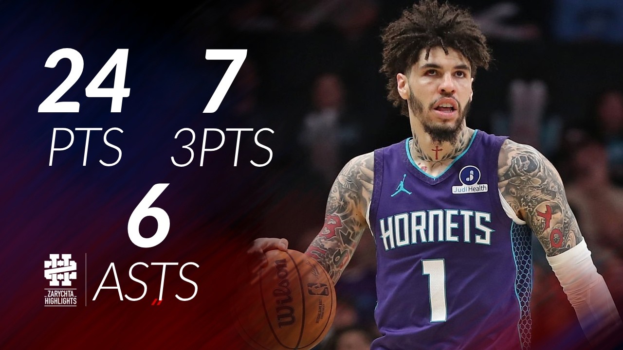 LaMelo Ball 24 pts 7 threes 6 asts vs Hawks 25/26 season