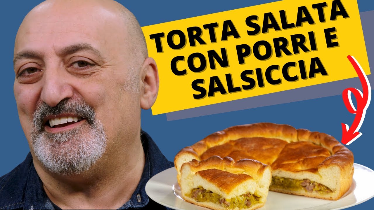 Torta salata con porri e salsiccia - un rustico davvero goloso!