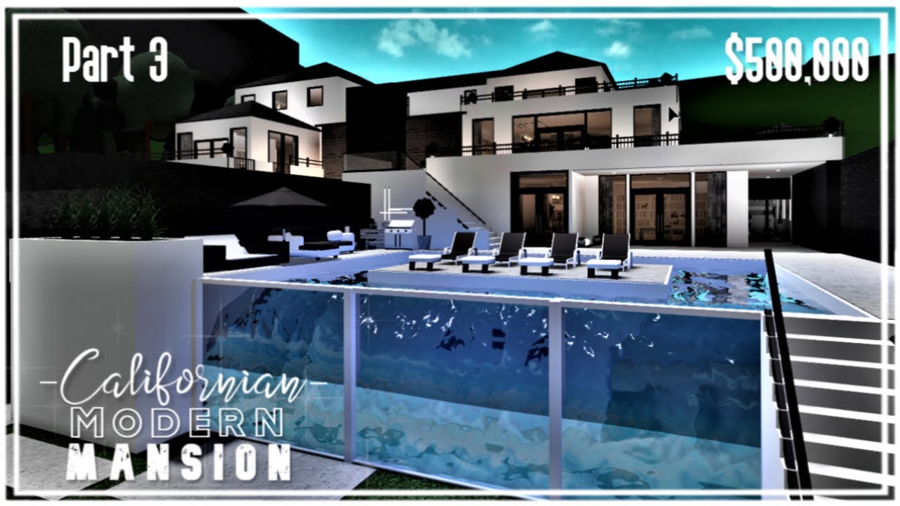 Speedbuild |Californian Modern Mansion | Welcome To Bloxburg | part (3/3)