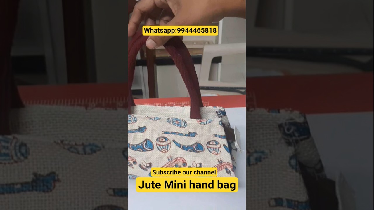 jute mini hand bag#jute bag