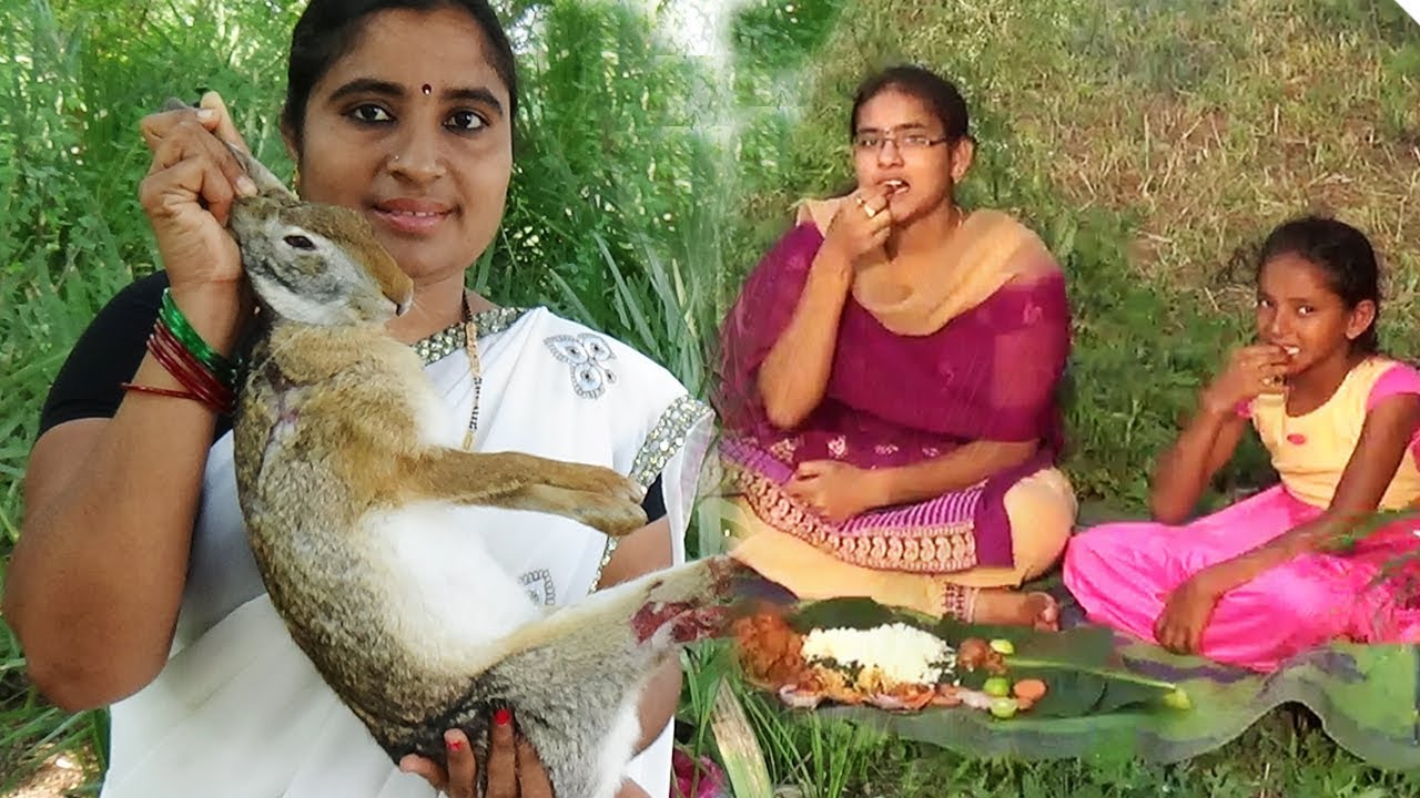Amazing Live Rabbit Trap & RABBIT Curry Prepared In My Village By Auntie | RABBIT Recipe | Sea Foods