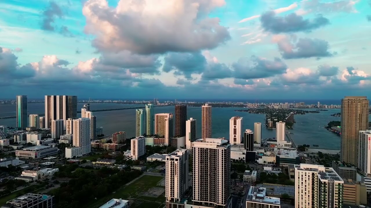 Miami From Above 🌇 Cinematic Sunset & Modern Architecture