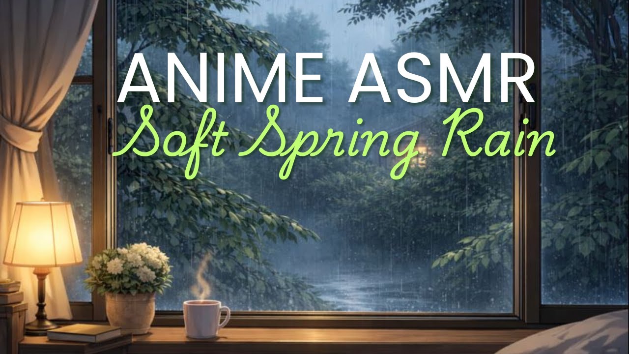 Soft Spring Rain 🌧️ Anime ASMR for Deep Sleep & Relaxation | No Talking