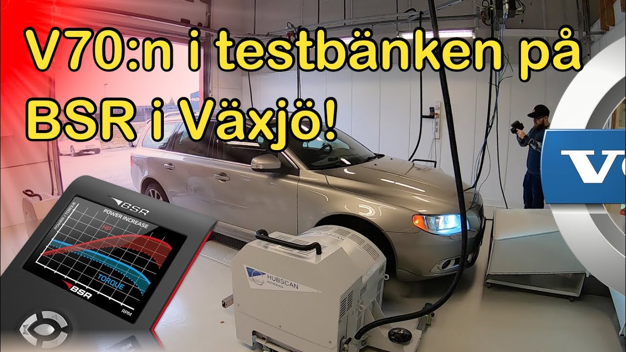 Volvo V70 2.4D i testbänk på BSR  - Vad ger den? 👀   - Räkan!