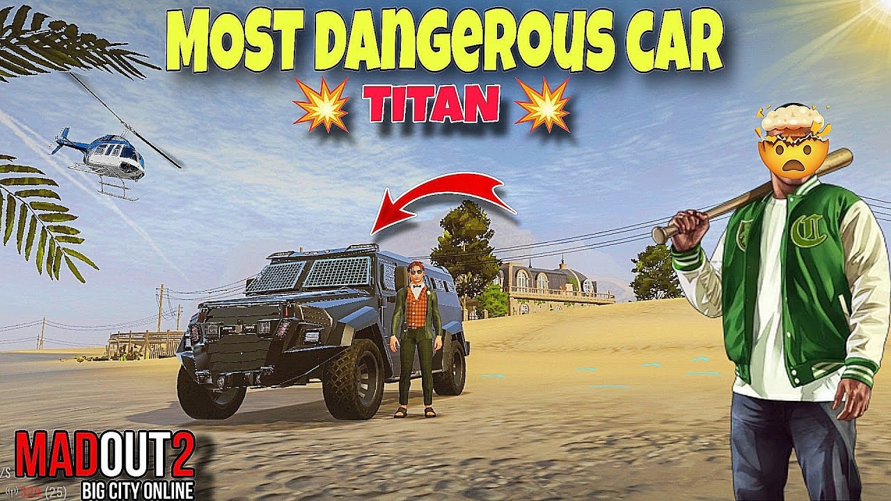 MADOUT-2 💥 MY NEW DENGEROUS CAR 🤯 TITAN 🤩 #madout2 #gamer #video #trending #mobilegaming #tk2gamerz