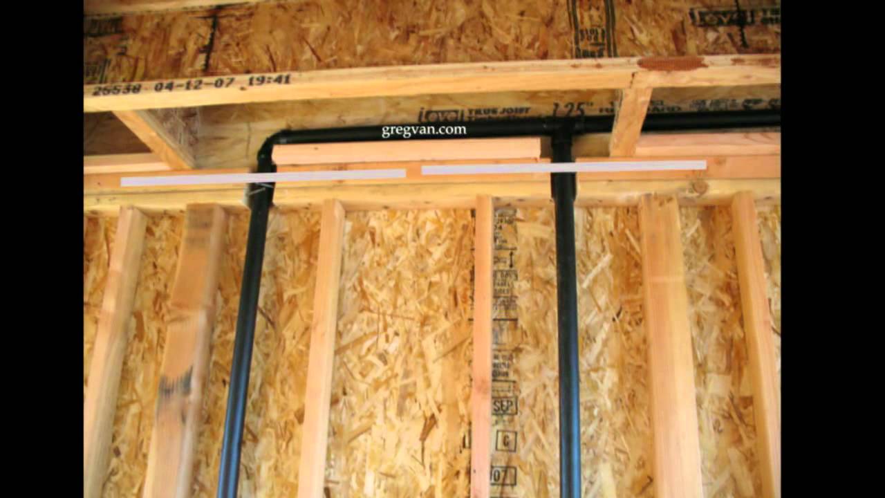 Pipe Notches and Top Plate Straps - Plumbing and Framing Layout