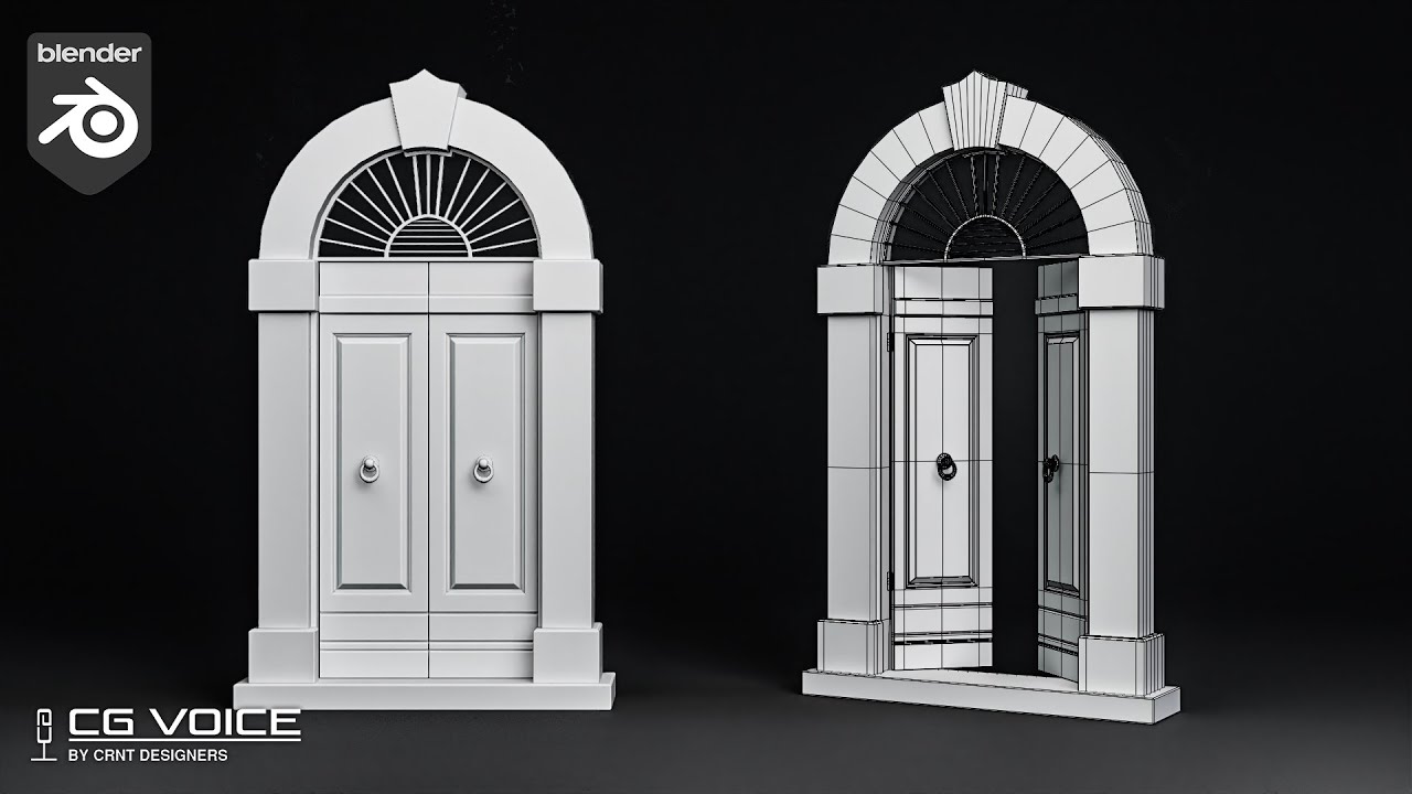 Italian door modeling in blender _ blender modeling