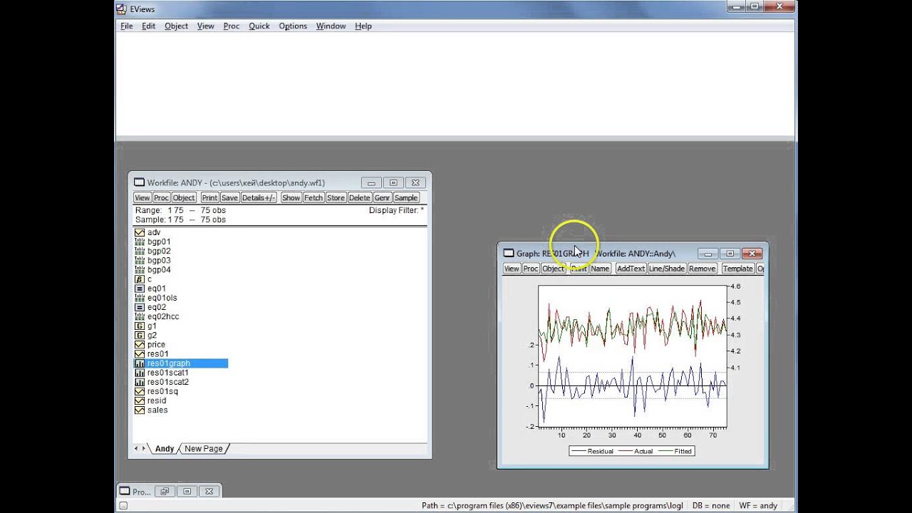 тестируем остатки на гетероскедастичность в EViews