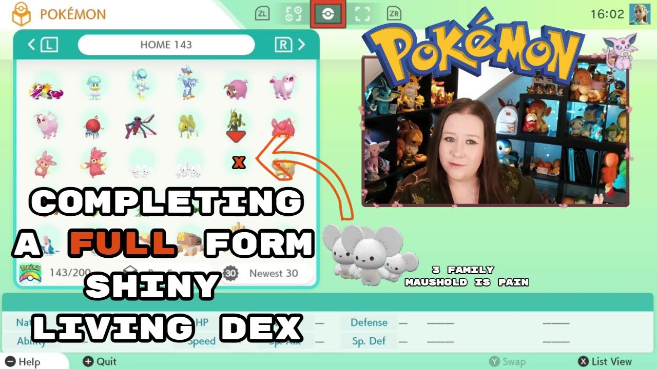 The quest for a full 100% form shiny living dex | Pokemon HOME update 2024