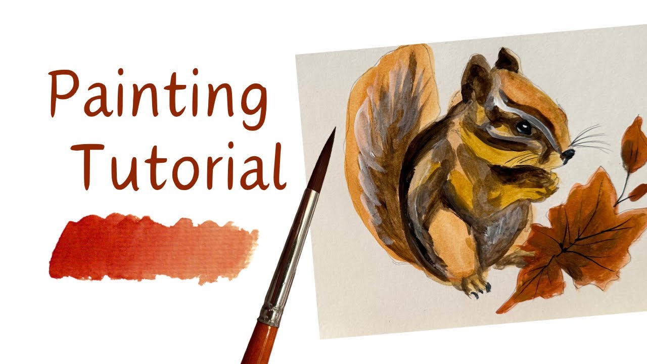 How to paint a Fall Chipmunk with acrylics
