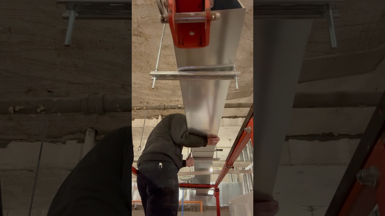 full video will be uploaded soon #hvac #sheetmetalfabrication #jobsite #commercialhvac #construction