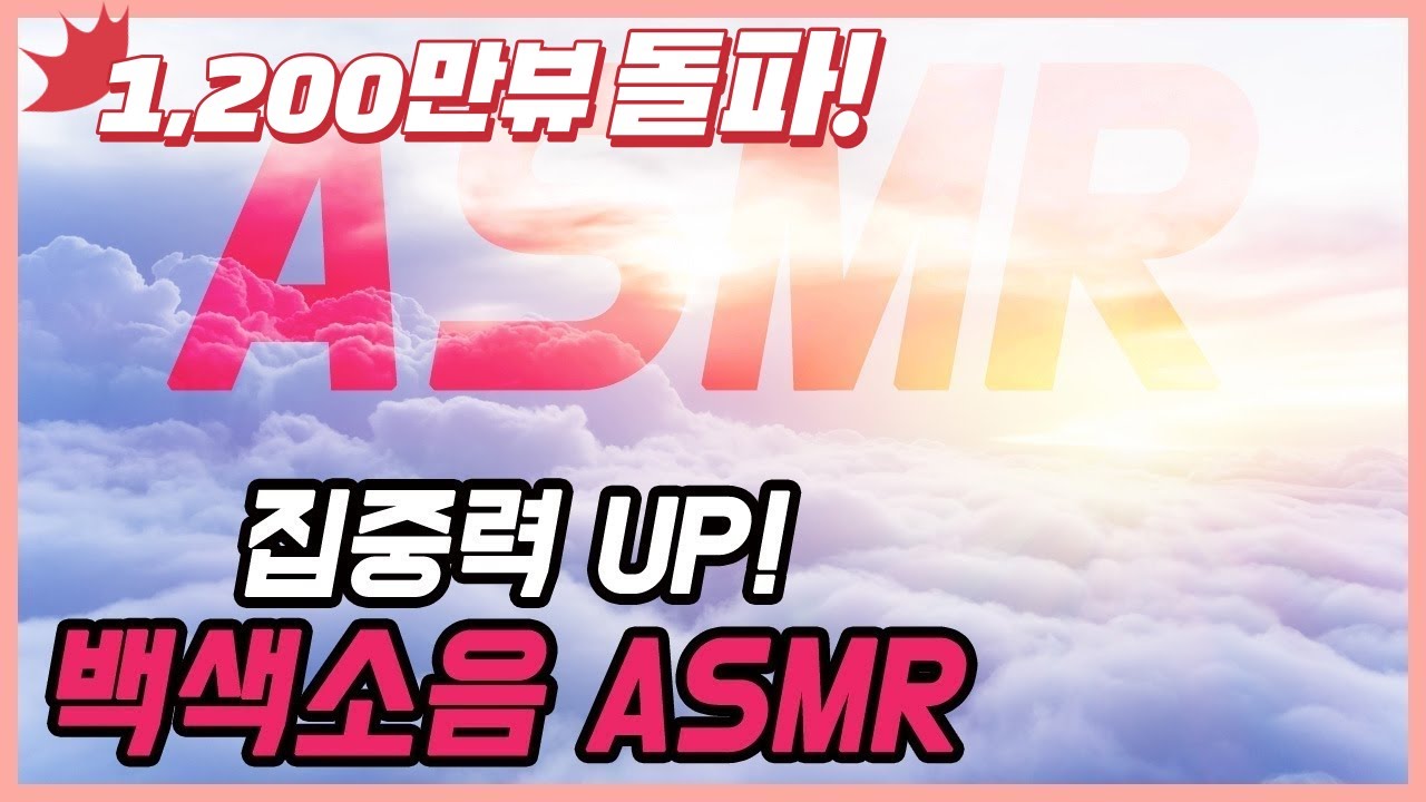 공부 집중력 올려준다는 진짜 100% 백색소음 white noise 😜 시험기간 필수 ASMR