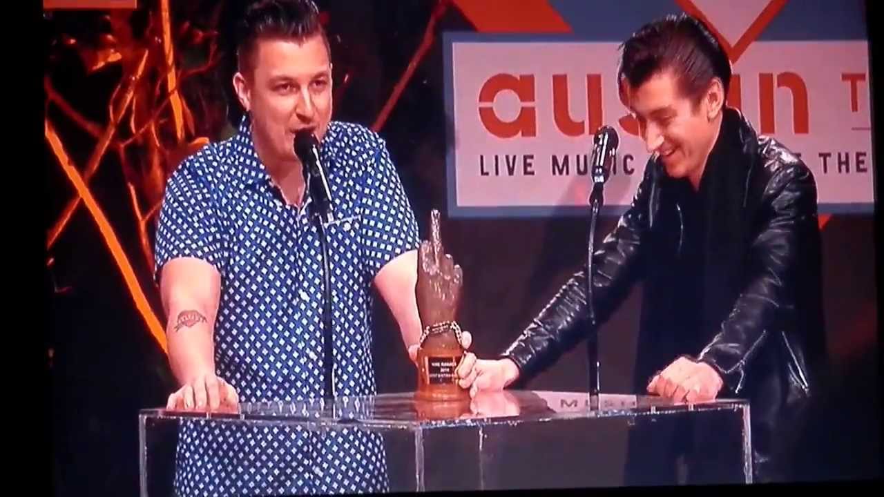Arctic Monkeys win Best British Band at the NME Awards 2014