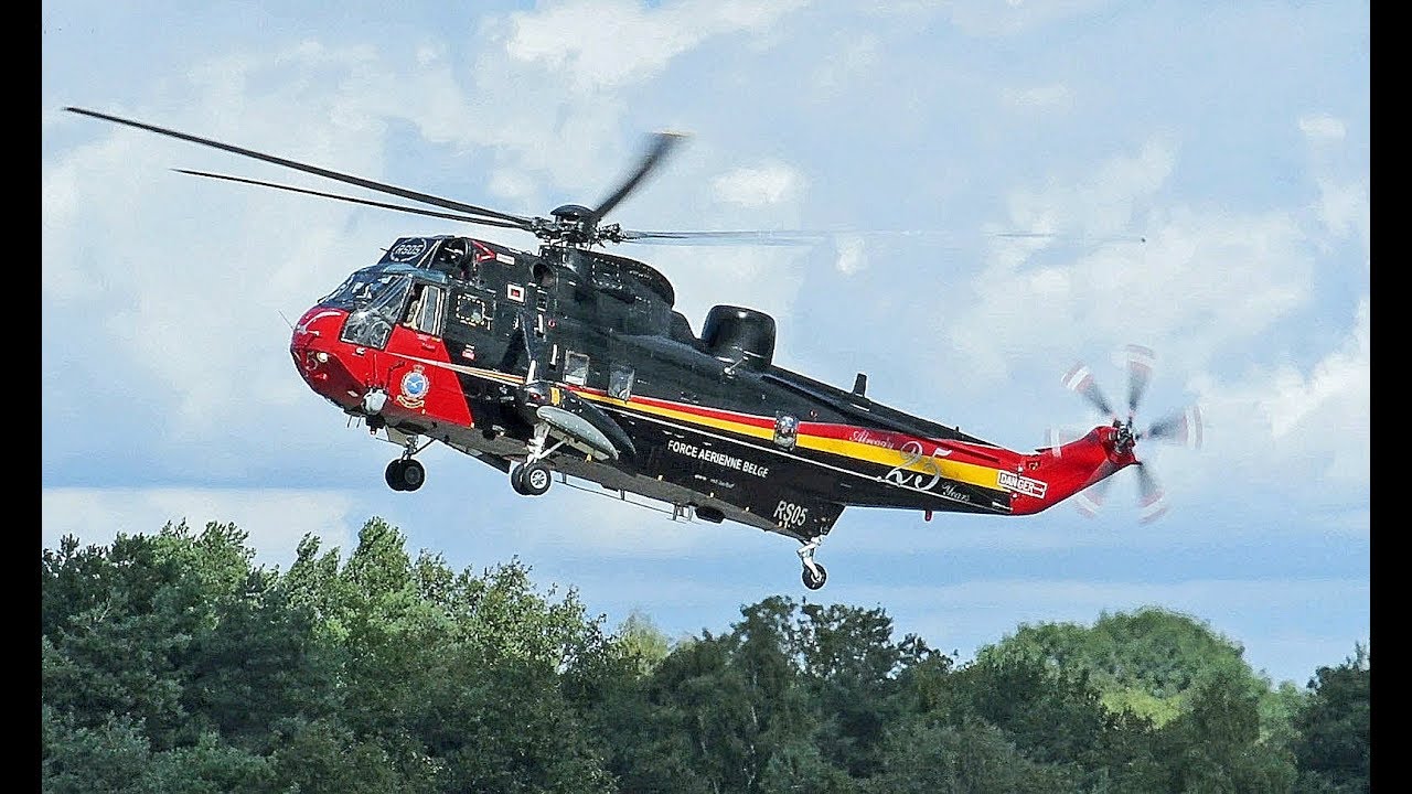 Nice ARRIVAL &  SHUT DOWN; Sea King, Belg.AF,  Belg.AF Days 2018 at KB
