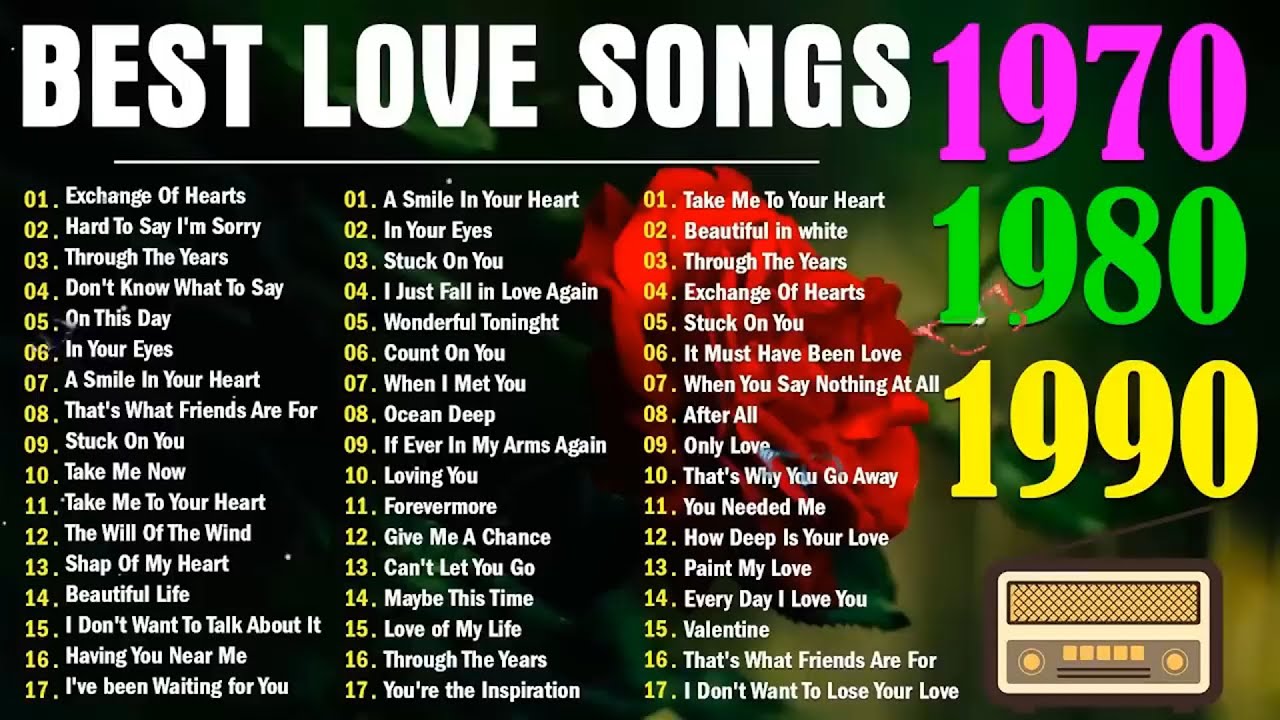 BEST LOVE SONGS EVER🎶🎶THE GREATEST ROMANTIC CLASSIC SONGS OF THE 70S, 80S & 90S - OLD LOVE SONGS
