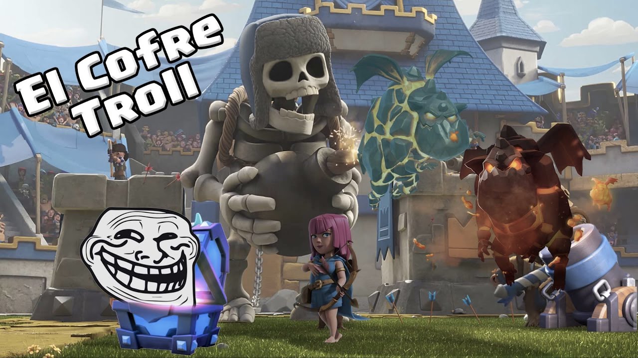 ¡¡SI GANO CON ESTO ME JUBILO!! Esqueleto gigante y sabueso | Cofre Troll | Clash Royale | Alvaro845