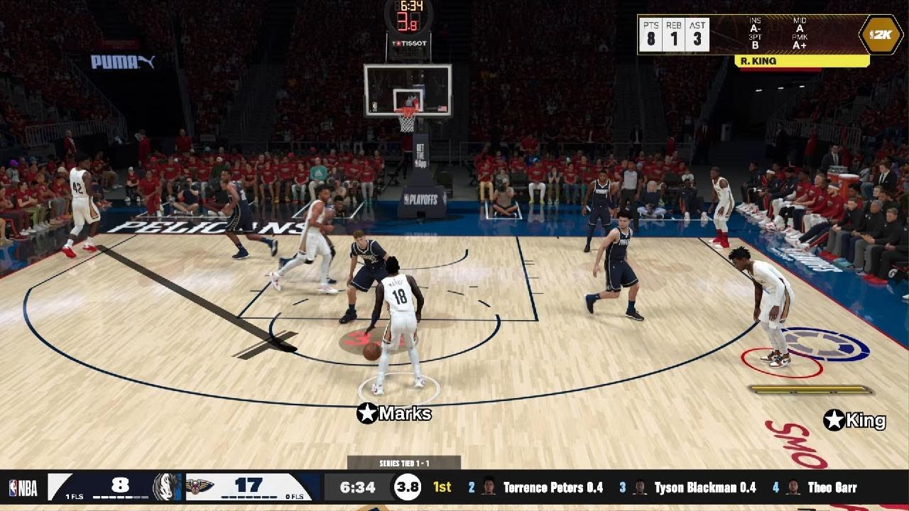 NBA 2K26 Pelicans rebuild year 8 western conference playoffs round 2 game 3