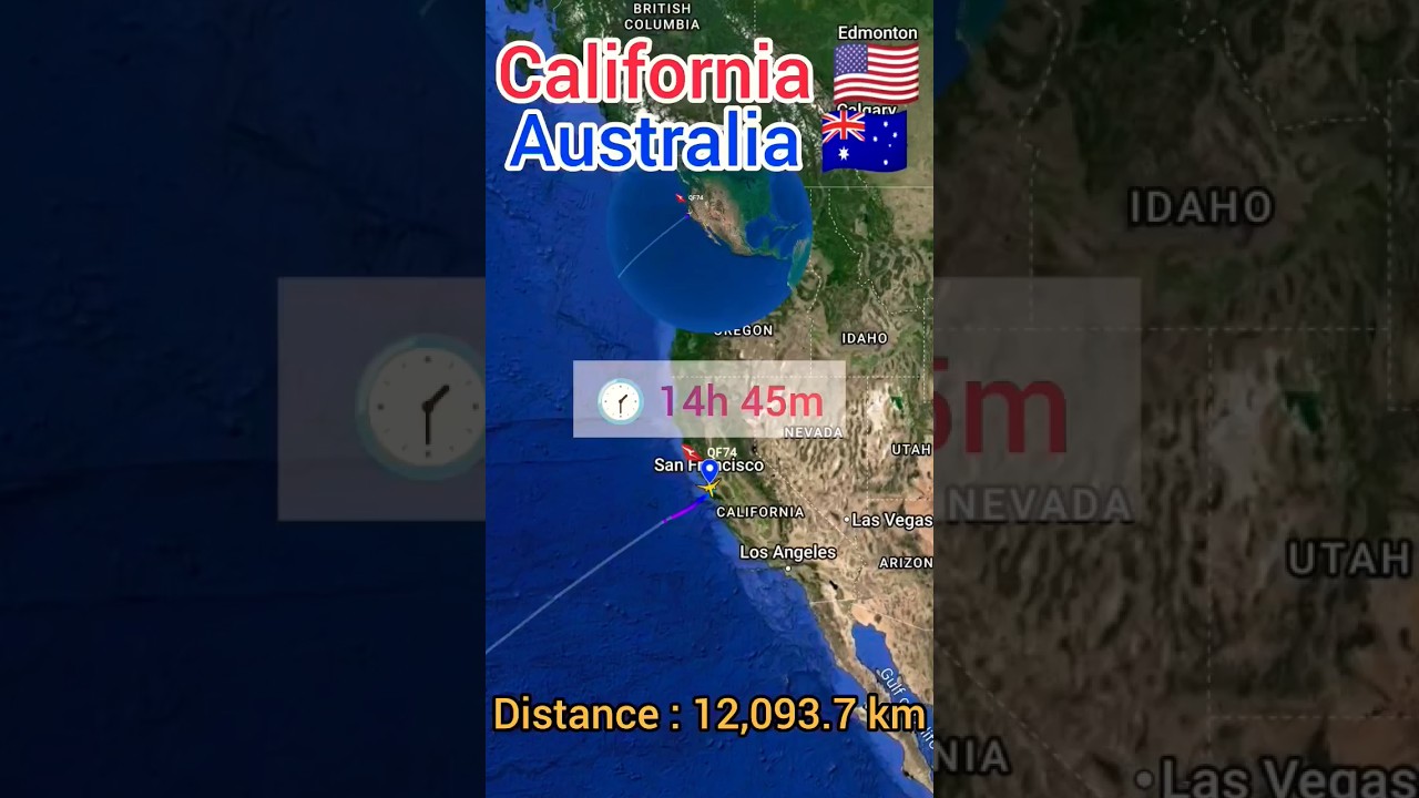 San Francisco to Sydney flight Route ✈️ || United States 🇺🇲 to Australia 🇦🇺 ||