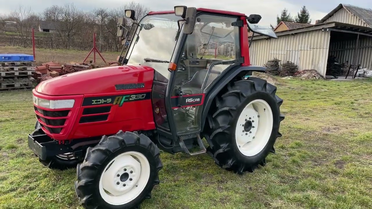 YANMAR AF330 PowerShift review + start kleintraktor compact tractor Японский минитрактор