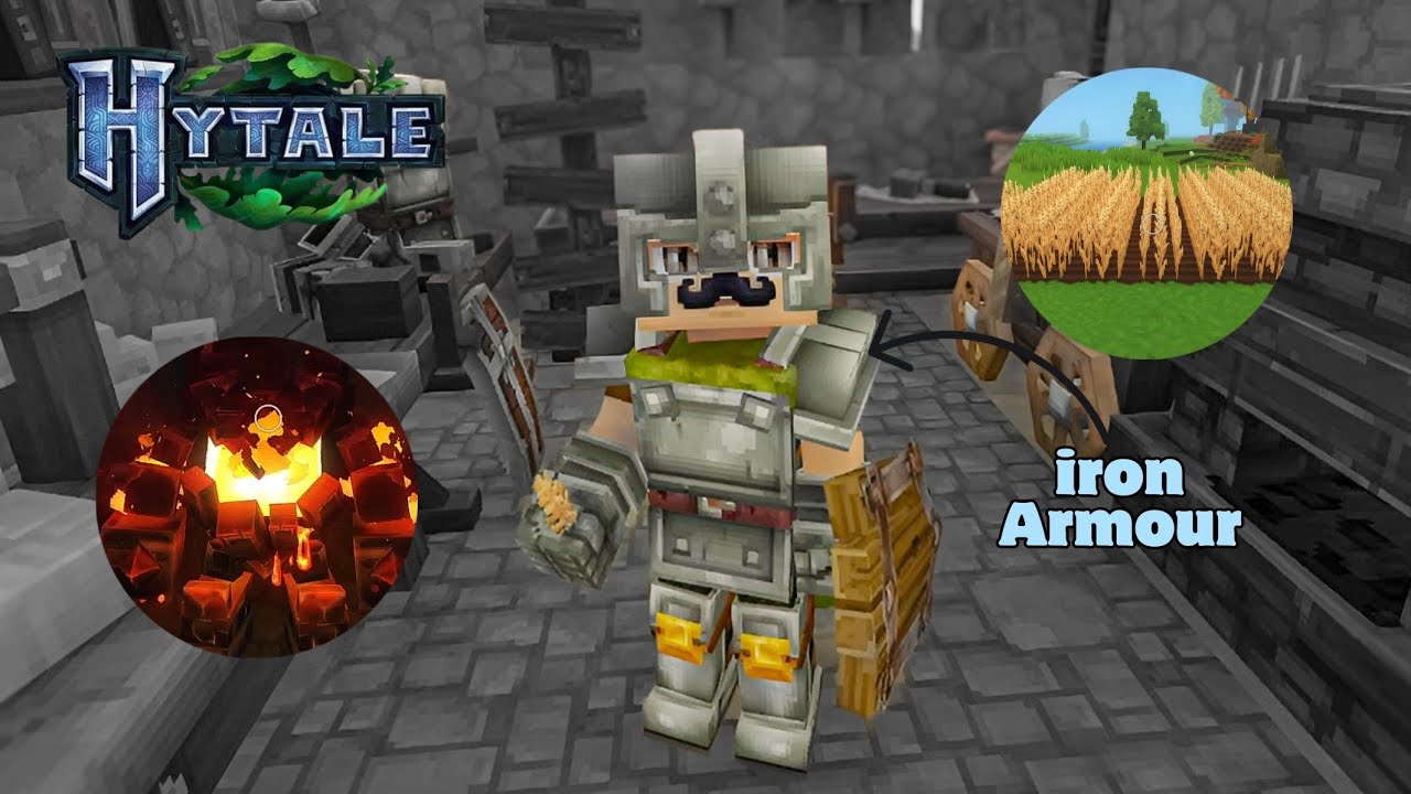 FINALLY MADE IRON ARMOUR and FARM IN HYTALE 🌽⚔️| Hytale P.2 | DevanshXP