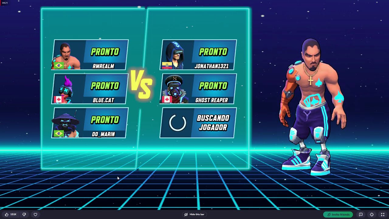 Gridpunk - Battle Royale 3v3 PvP ⚡ Combates Insanos em Ritmo Cyberpunk!